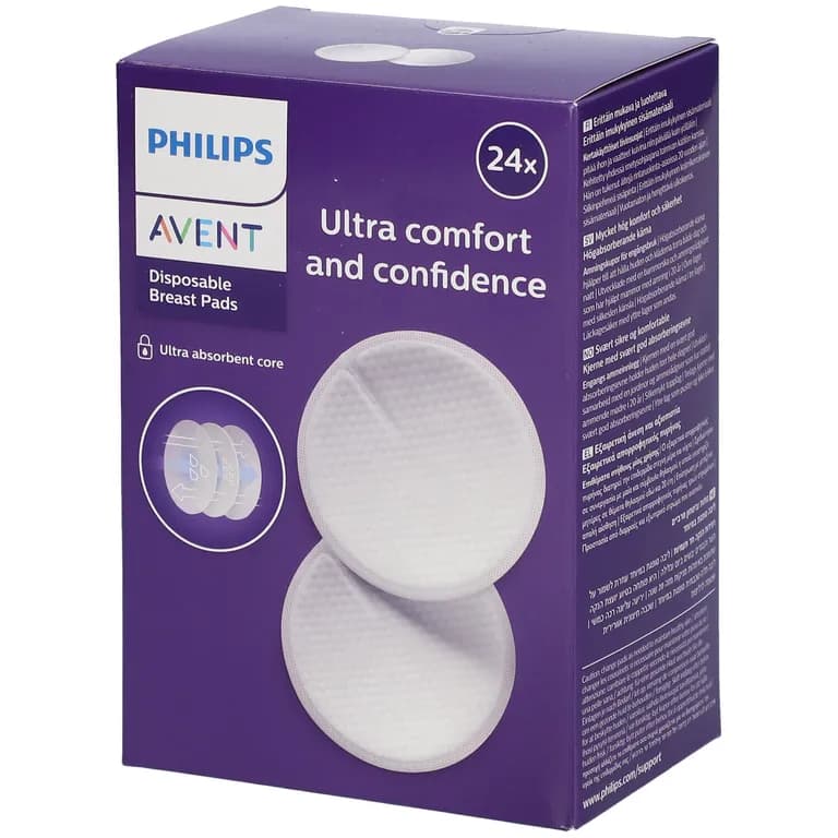 Philips Avent Coussinets d'allaitement Jetables وسادات صدر للاستخدام اليومي والليلي 24pcs