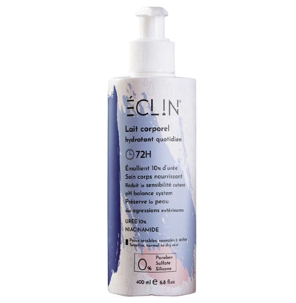 Eclin Lait Corporel Hydratant Quotidien 72h حليب مرطب للجسم باليوريا والنياسيناميد 400ml