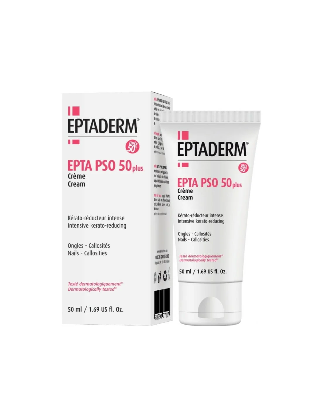 Eptaderm EPTA PSO 50 Plus كريم مكثف لإزالة قشور وتسمكات الجلد 50ml