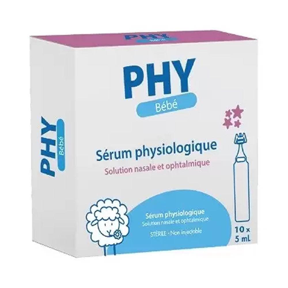 Gilbert Phy Sérum Physiologique محلول ملحي معقم لتنظيف الأنف والعينين 10x5ml
