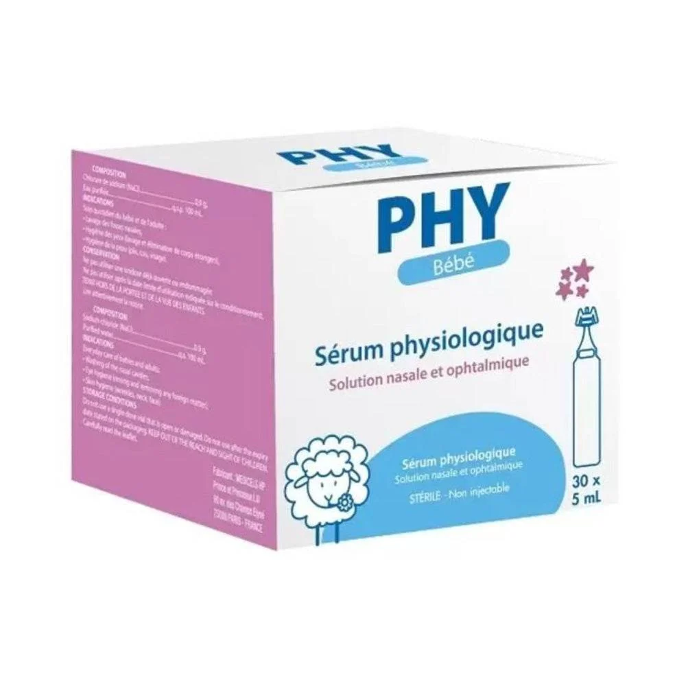 Laboratoires Gilbert Physiodose سيروم فيزيولوجي معقم لتنظيف الأنف والعينين 30x5ml