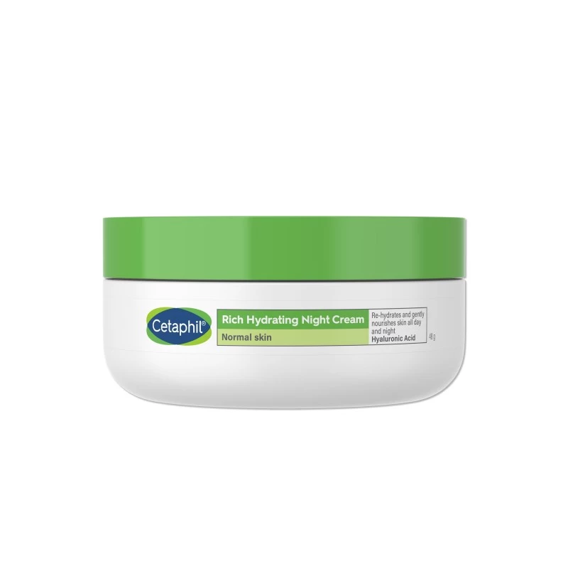 Cetaphil Rich Hydrating Night Cream كريم الليل الغني بحمض الهيالورونيك 48g
