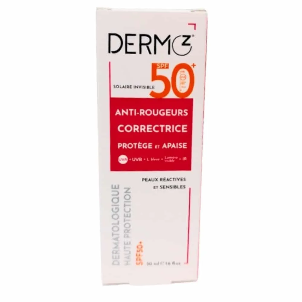 Dermoz Écran Invisible Anti-Rougeurs Correctrice SPF50 واقي شمس مصحح ومضاد للاحمرار 50ml