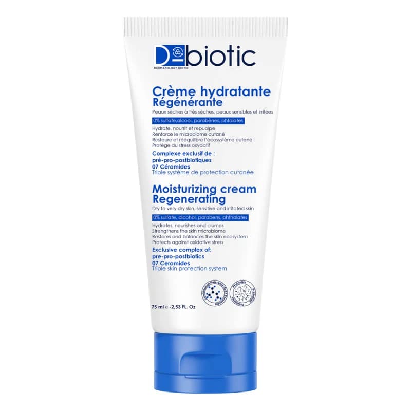 D-biotic Crème Hydratante Régénérante كريم مرطب ومجدد للبشرة الجافة والحساسة 75ml