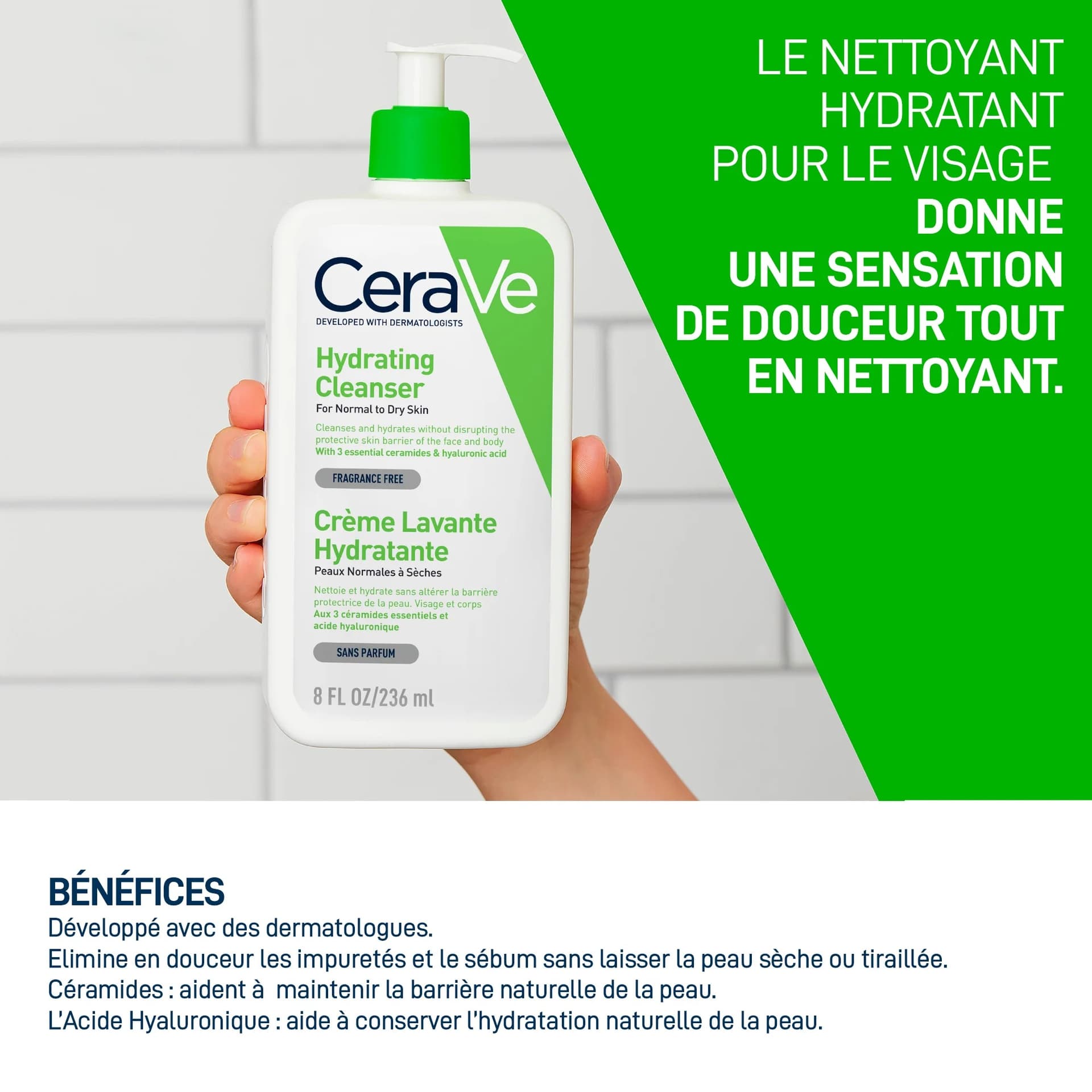 CeraVe Crème Lavante Hydratante