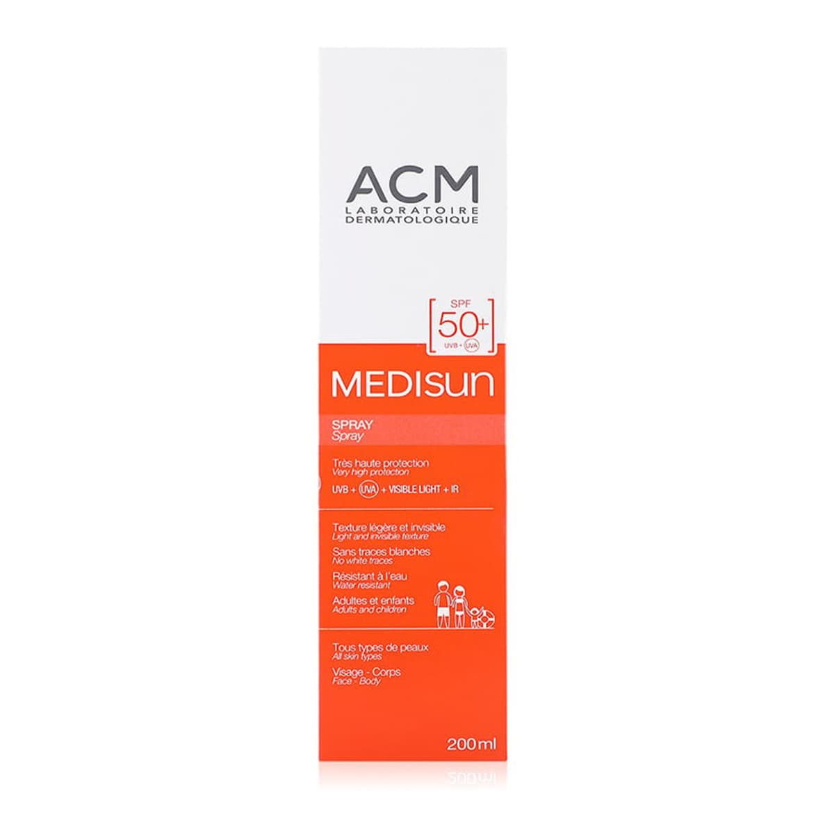 Laboratoire ACM Medisun+ Spray SPF 50+ بخاخ واقي من الشمس ذو حماية عالية 200ml