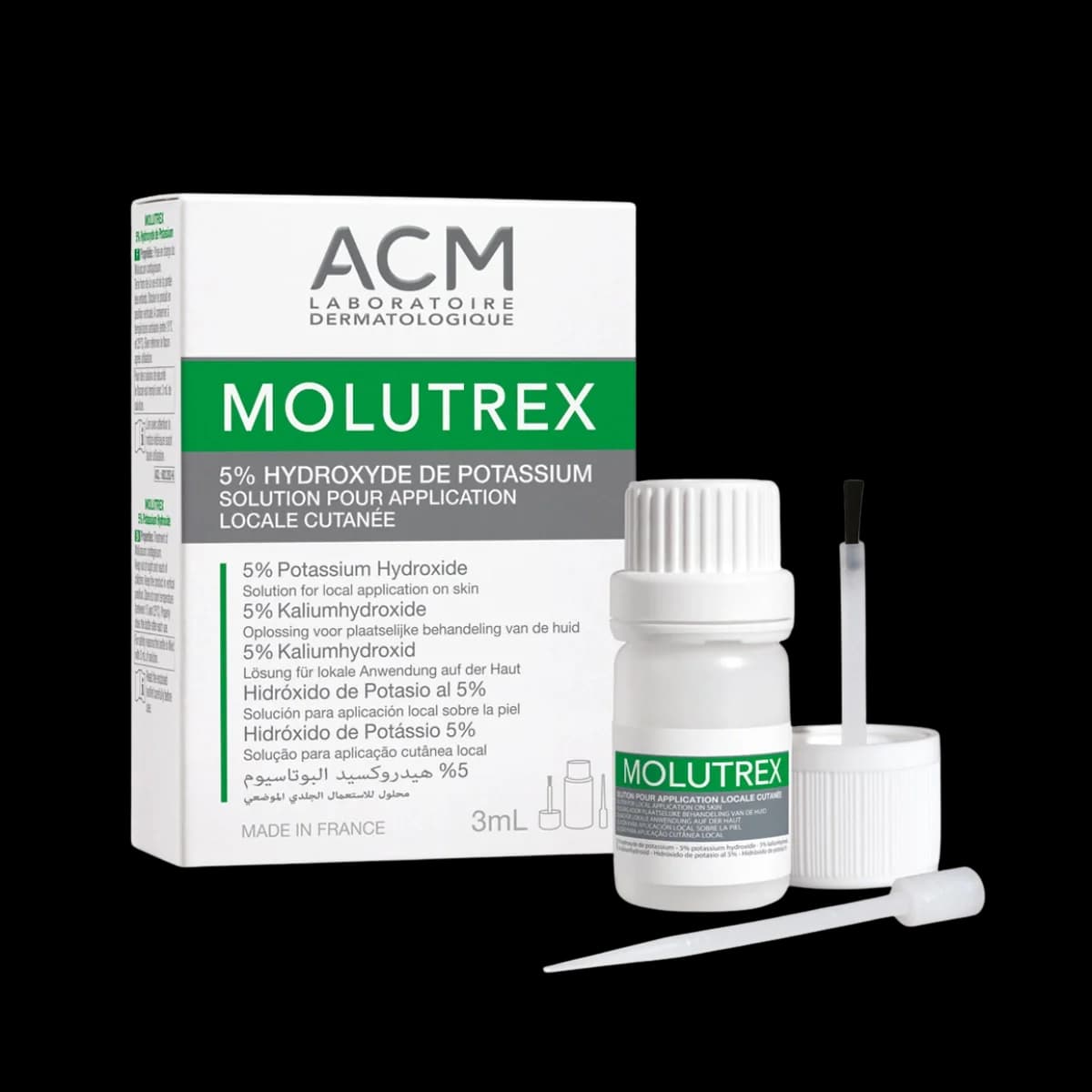 Laboratoire ACM Molutrex محلول لعلاج المليساء المعدية 3ml