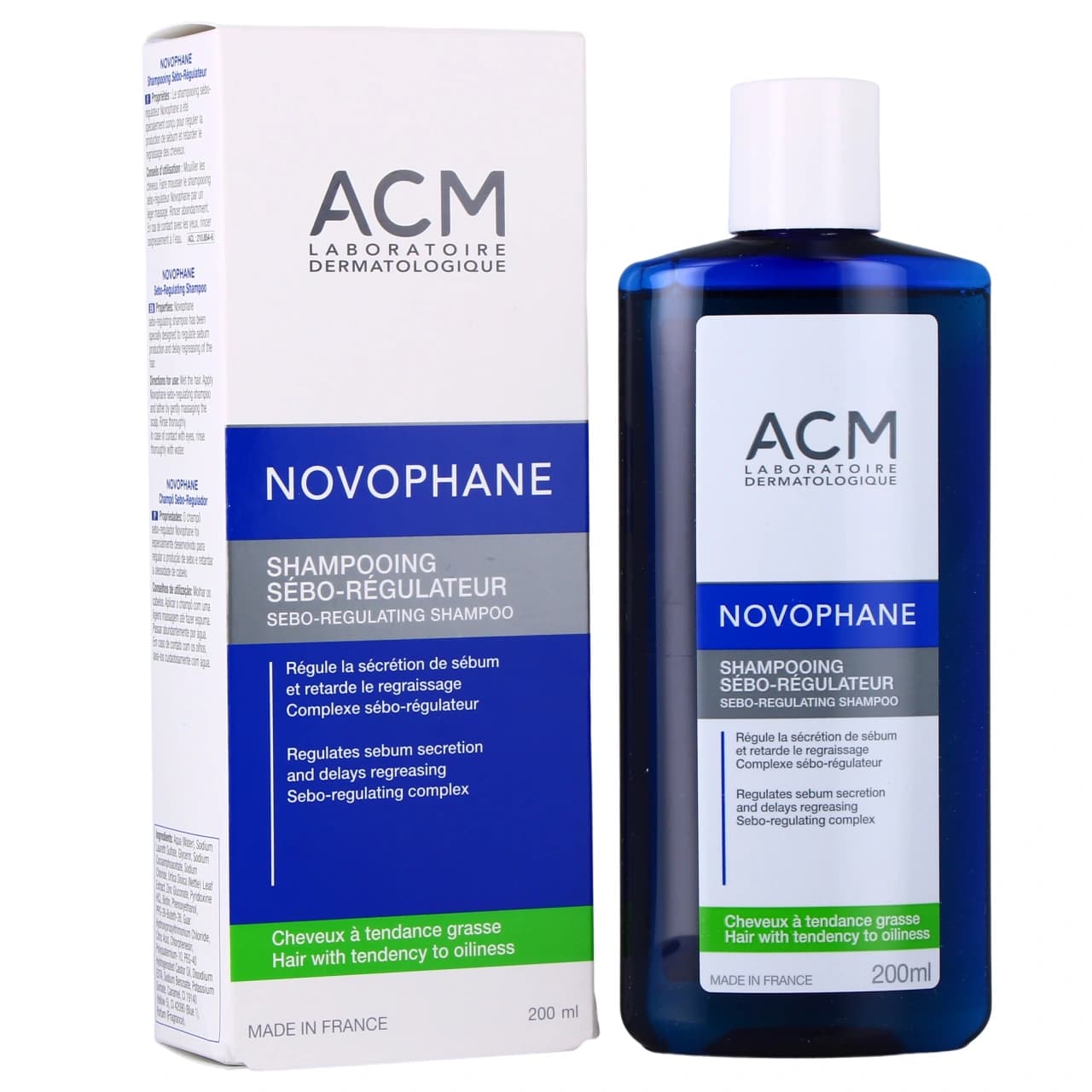 ACM Novophane شامبو منظم لإفراز الدهون 200ml
