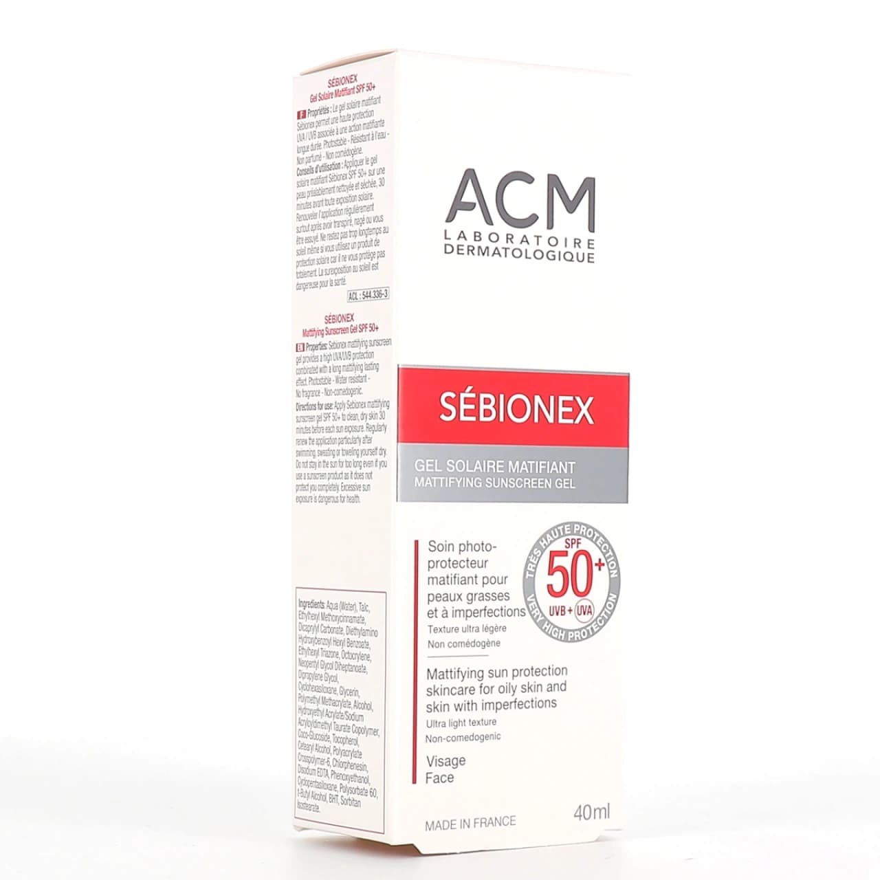 ACM SEBIONEX GEL SOLAIRE SPF50+ 40ML