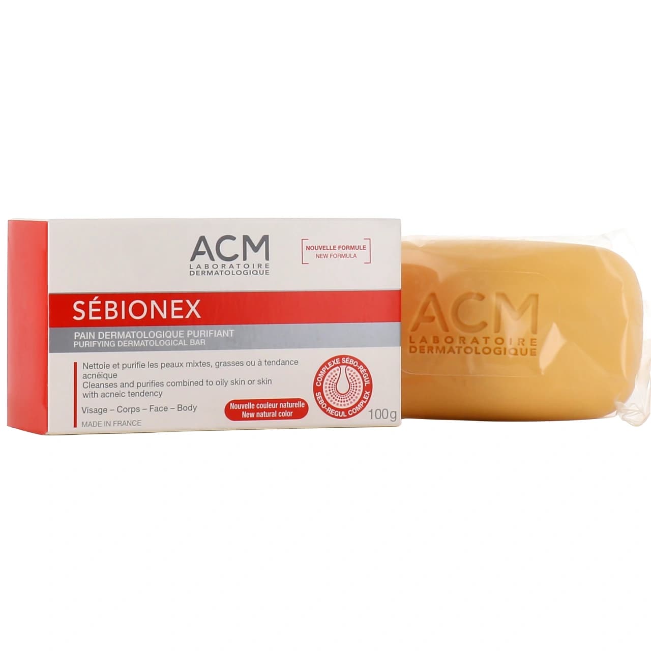 ACM Sébionex Pain Dermatologique صابون طبي منظف ومنقي للبشرة الدهنية 100g