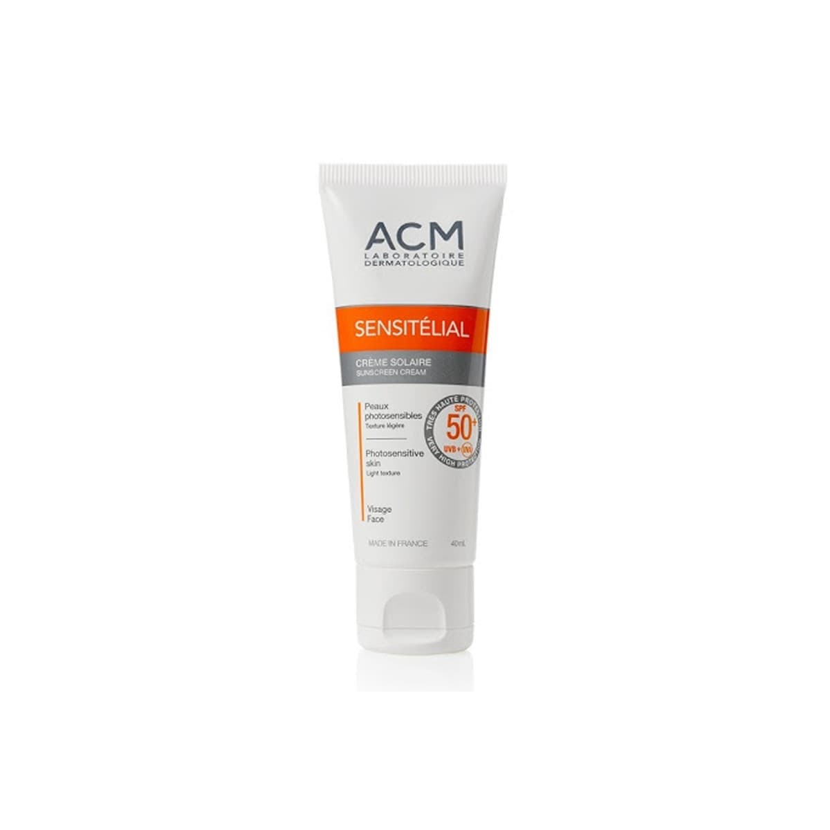 ACM Sensitélial Crème Solaire SPF 50+ Invisible واقي شمس غير مرئي للبشرة الحساسة 40ml