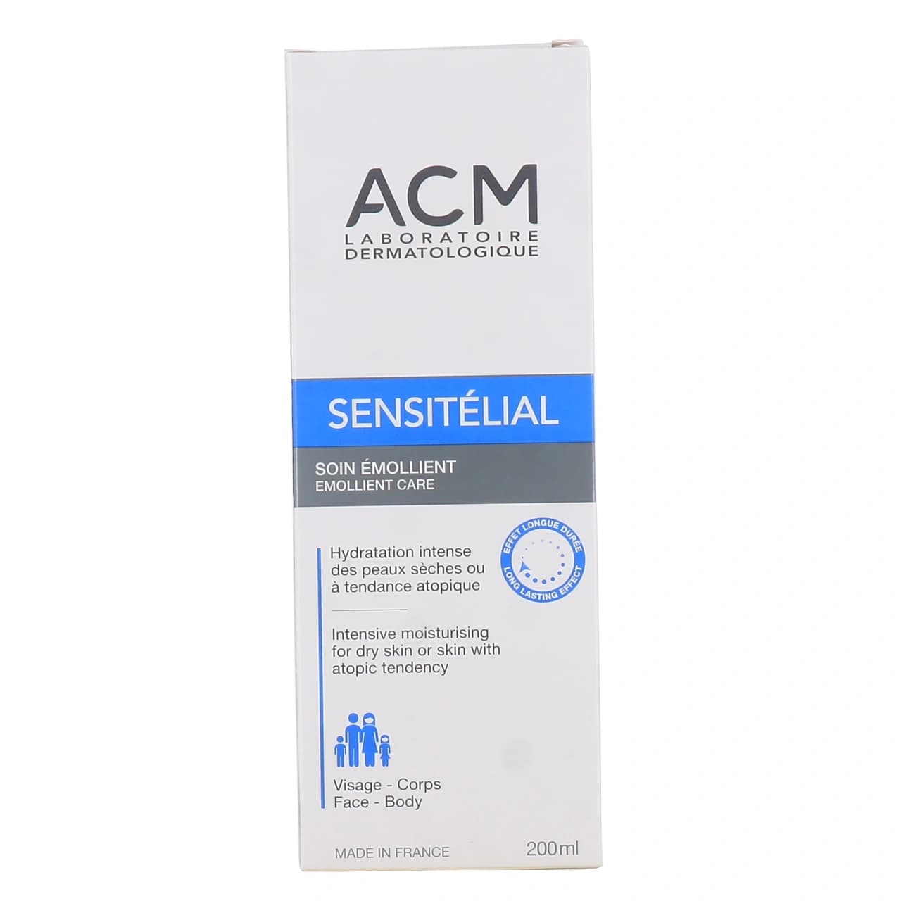 ACM Sensitélial Soin Émollient كريم مطري للبشرة الجافة والأتوبية 200ml