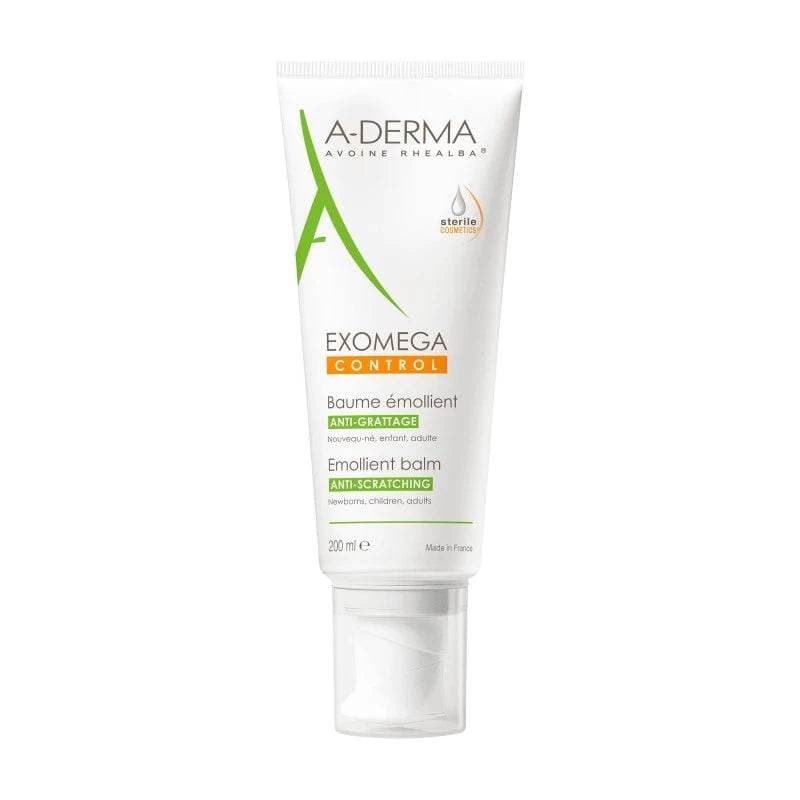 A-Derma Exomega Control بلسم مغذي ومضاد للحكة للبشرة الجافة والأتوبية 200ml