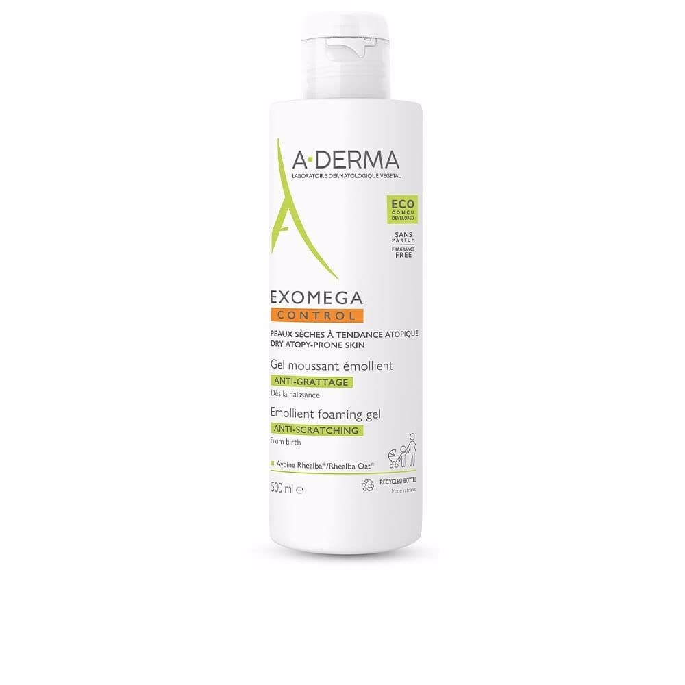 A-Derma Exomega Control جل رغوي منظف وملطف للبشرة الجافة والأتوبية 500ml