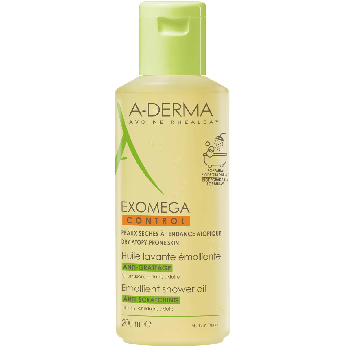 A-Derma Exomega Control زيت منظف ملطف مضاد للحكة 200ml