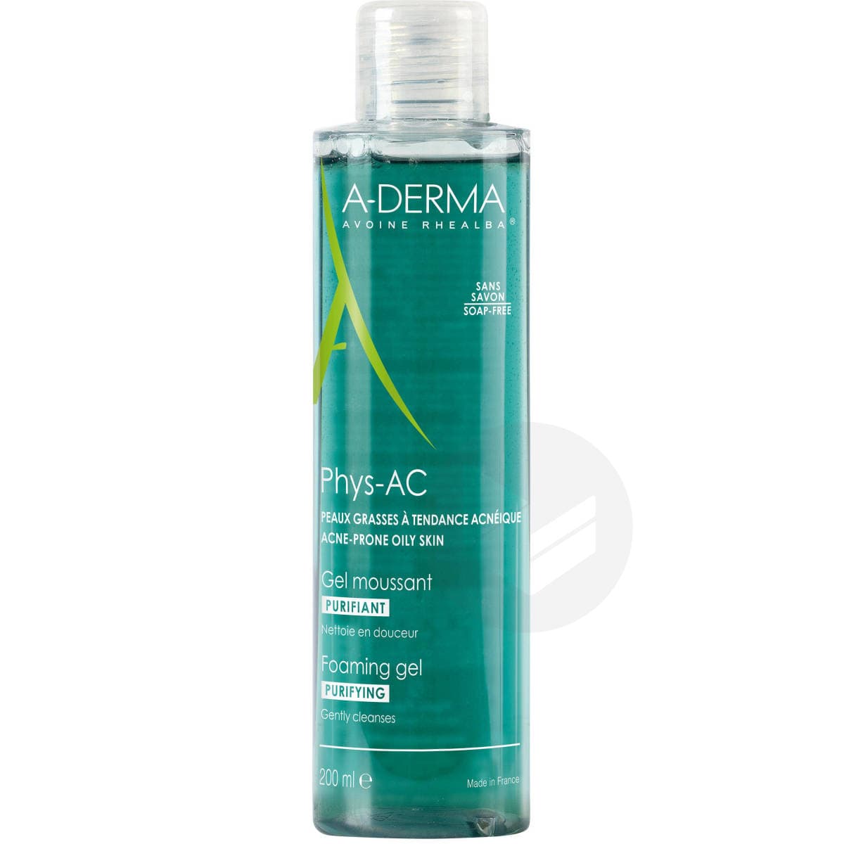 A-Derma Phys-AC جل رغوي منظف ومنقي للبشرة الدهنية والمعرضة لحب الشباب 200ml