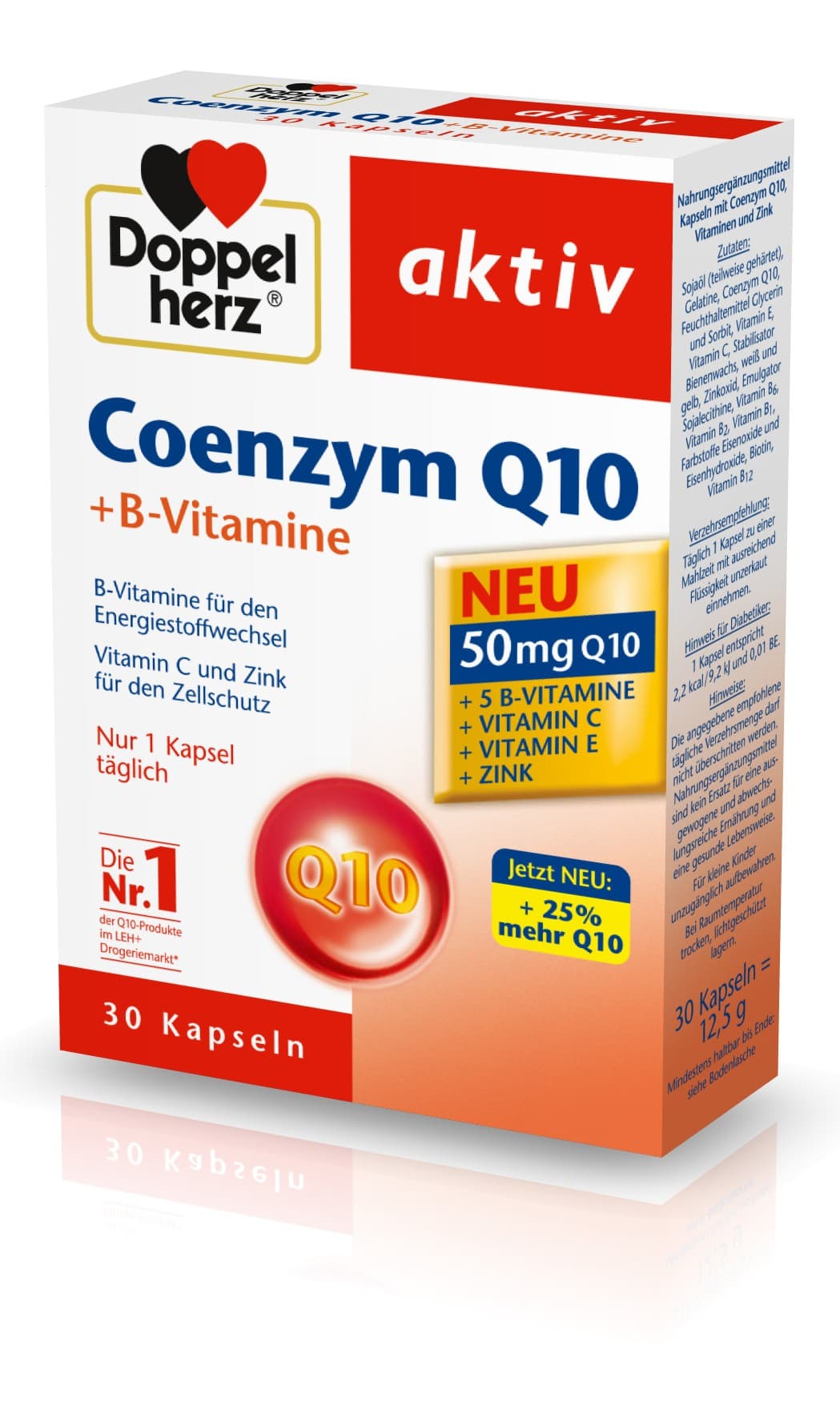 Doppelherz aktiv Coenzyme Q10 مكمل غذائي لدعم الطاقة ومكافحة الشيخوخة 30 capsules