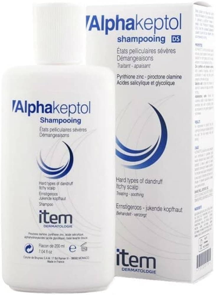 Item Dermatologie Alphakeptol شامبو لعلاج القشرة الشديدة وحكة فروة الرأس 200ml