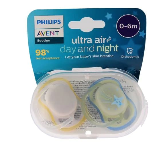 Philips Avent Ultra Air Night 0-6M لهاية ليلية مضيئة للرضع Lot de 2