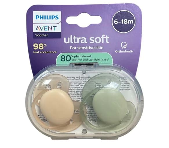 Philips Avent Ultra Soft لهّاية فائقة النعومة للأطفال 6-18 أشهر قطعتين