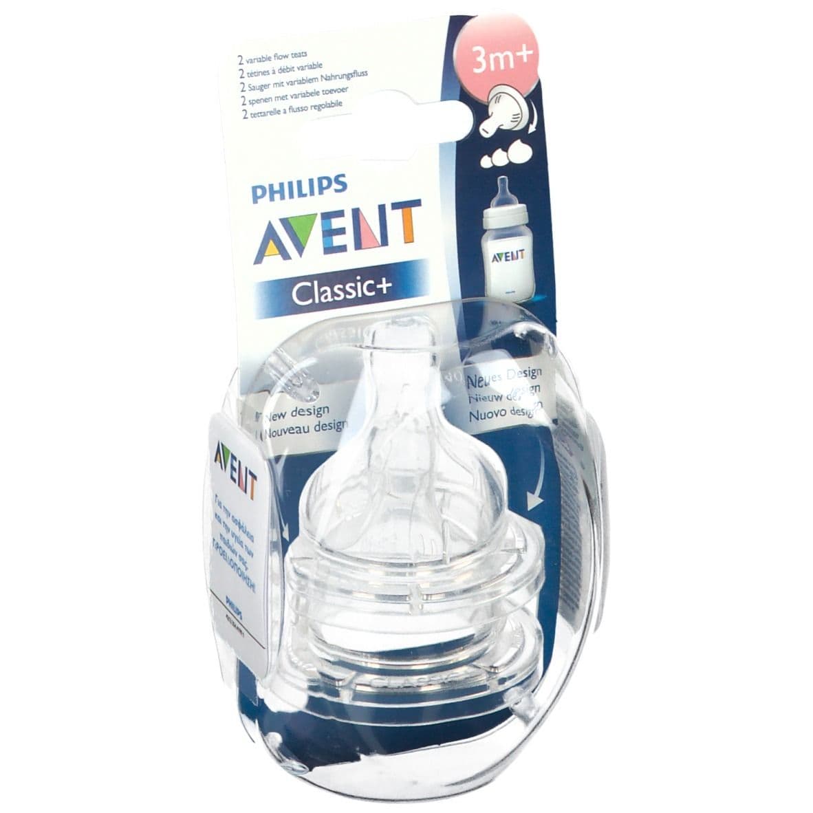 Philips Avent Classic+ حلمة تدفق متغير +3 أشهر 2 pièces