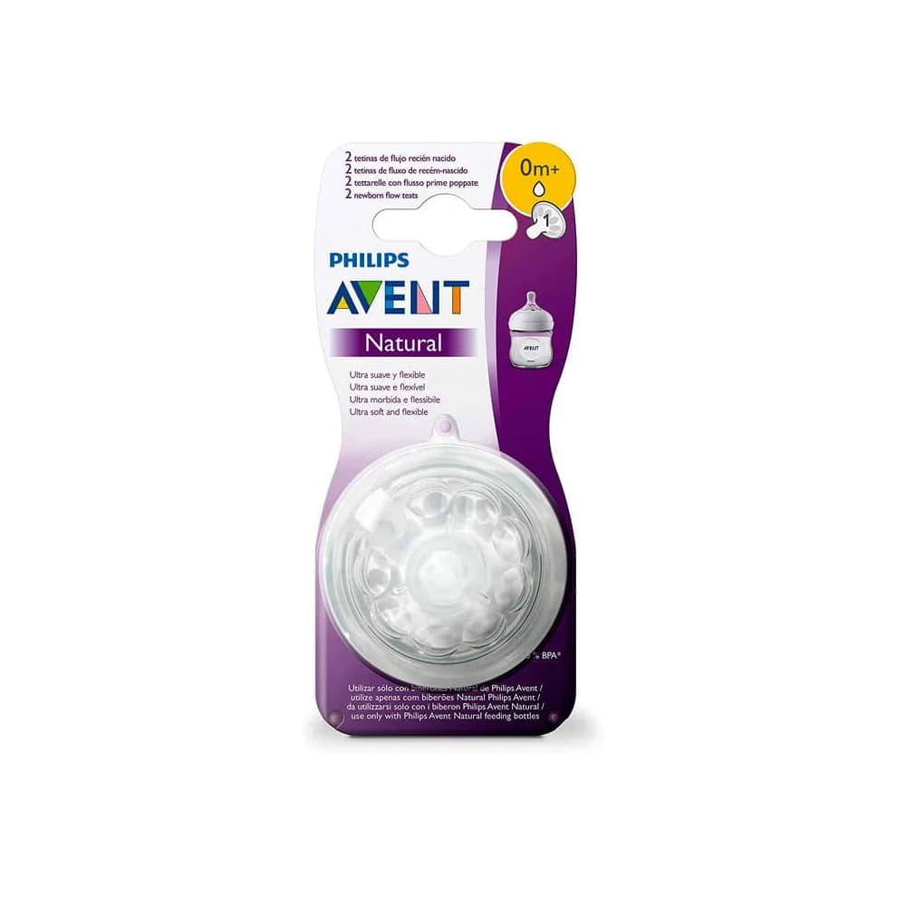 Philips Avent Natural SCF041/27 حلمة سيليكون لحديثي الولادة 2 pièces
