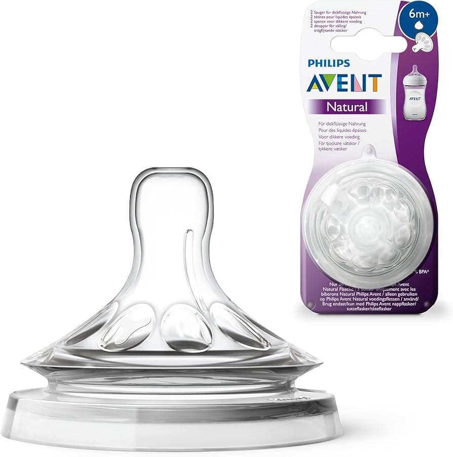 Philips Avent Natural Tétines 6m+ SCF046/27 حلمات رضاعة للسوائل الكثيفة 2 pièces