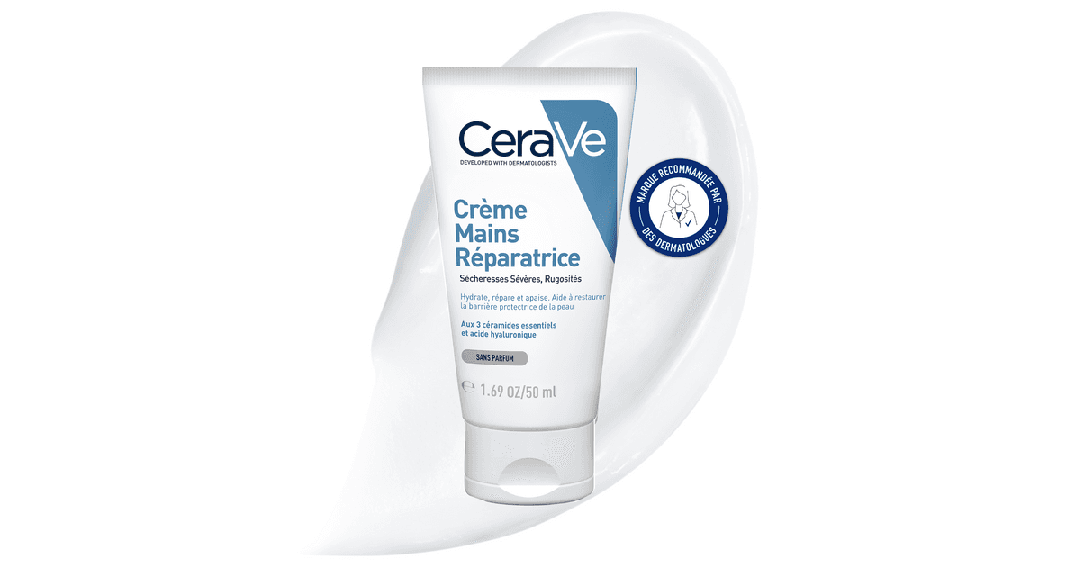 CeraVe Crème Mains Réparatrice كريم مغذي ومصلح لليدين الجافة والتالفة 50ml