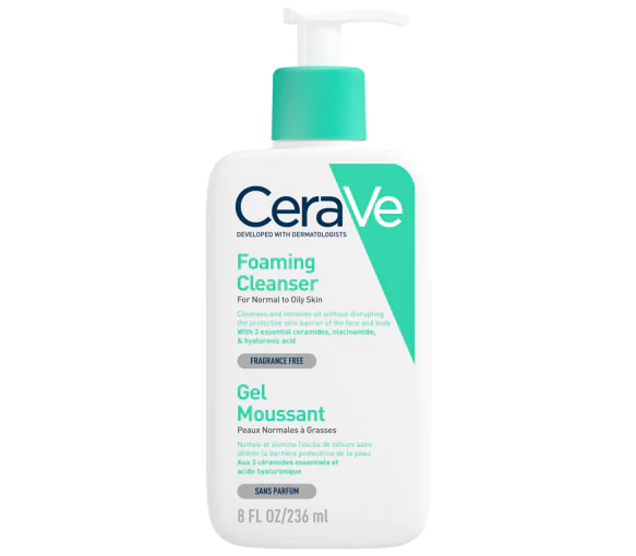 CERAVE GEL MOUSSANT NETTOYANTE PEAUX NORMALES A GRASSES 236ML