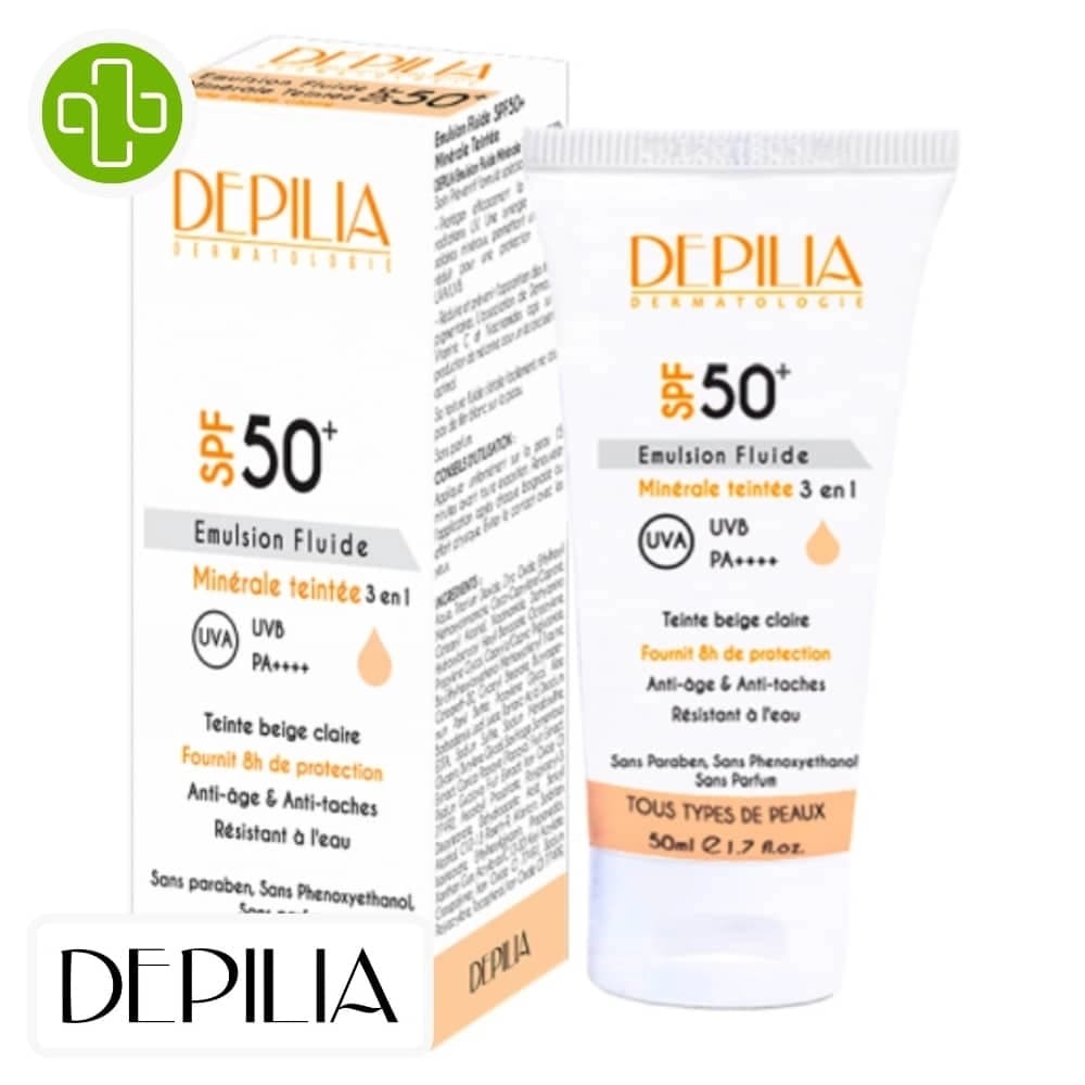 Depilia Photoprotection Fluide Solaire Teinté واقي شمس ملون للبشرة المختلطة إلى الدهنية 40ml