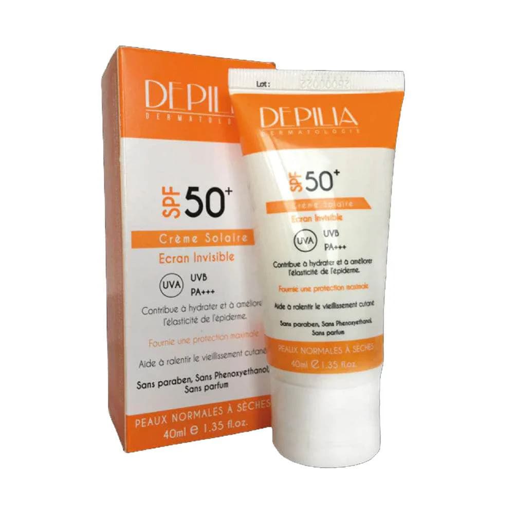 Depilia Fluide Solaire Invisible SPF 50+ واقي شمس سائل غير مرئي للبشرة المختلطة إلى الدهنية 40ml