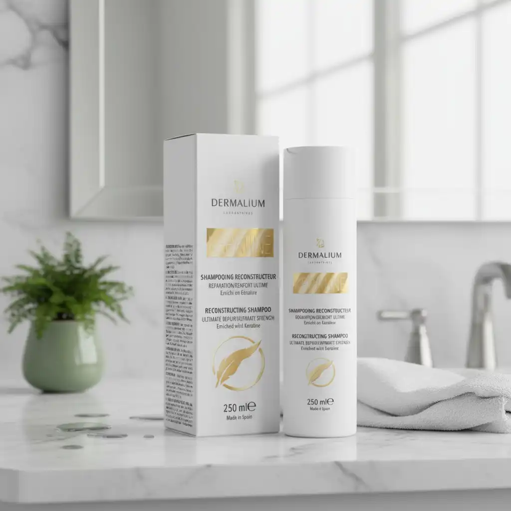 Dermalium Keratine Shampoing Reconstructeur شامبو مرمم ومجدد للشعر بالكيراتين 250ml