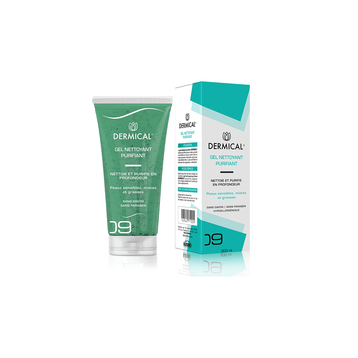 Dermical 09 Gel Nettoyant Purifiant جل منظف ومنقي للبشرة 200ml
