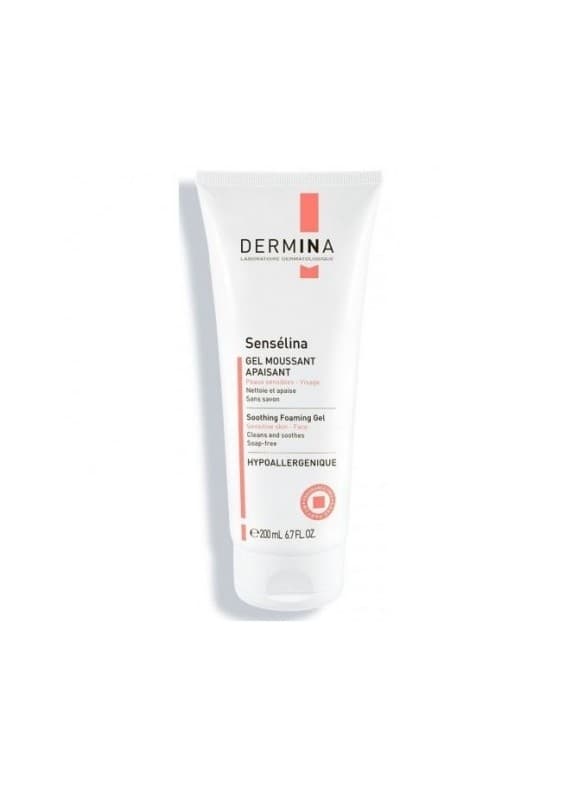 Dermina Sensélina جل رغوي مهدئ للبشرة الحساسة 200ml