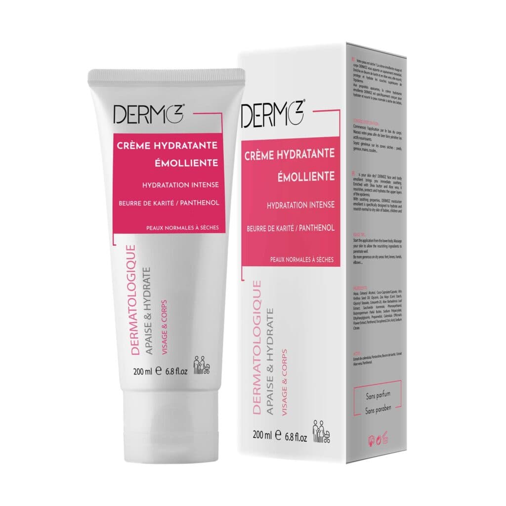 Dermoz Crème Hydratante Émolliente كريم مرطب ومطري للوجه والجسم 200ml