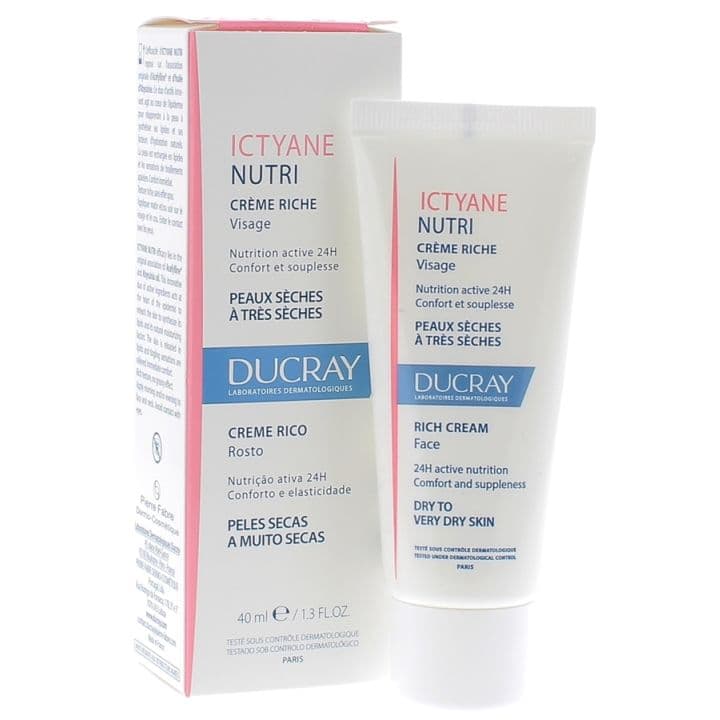 Ducray Ictyane Nutri كريم مغذي مكثف للبشرة الجافة إلى الجافة جداً 40ml