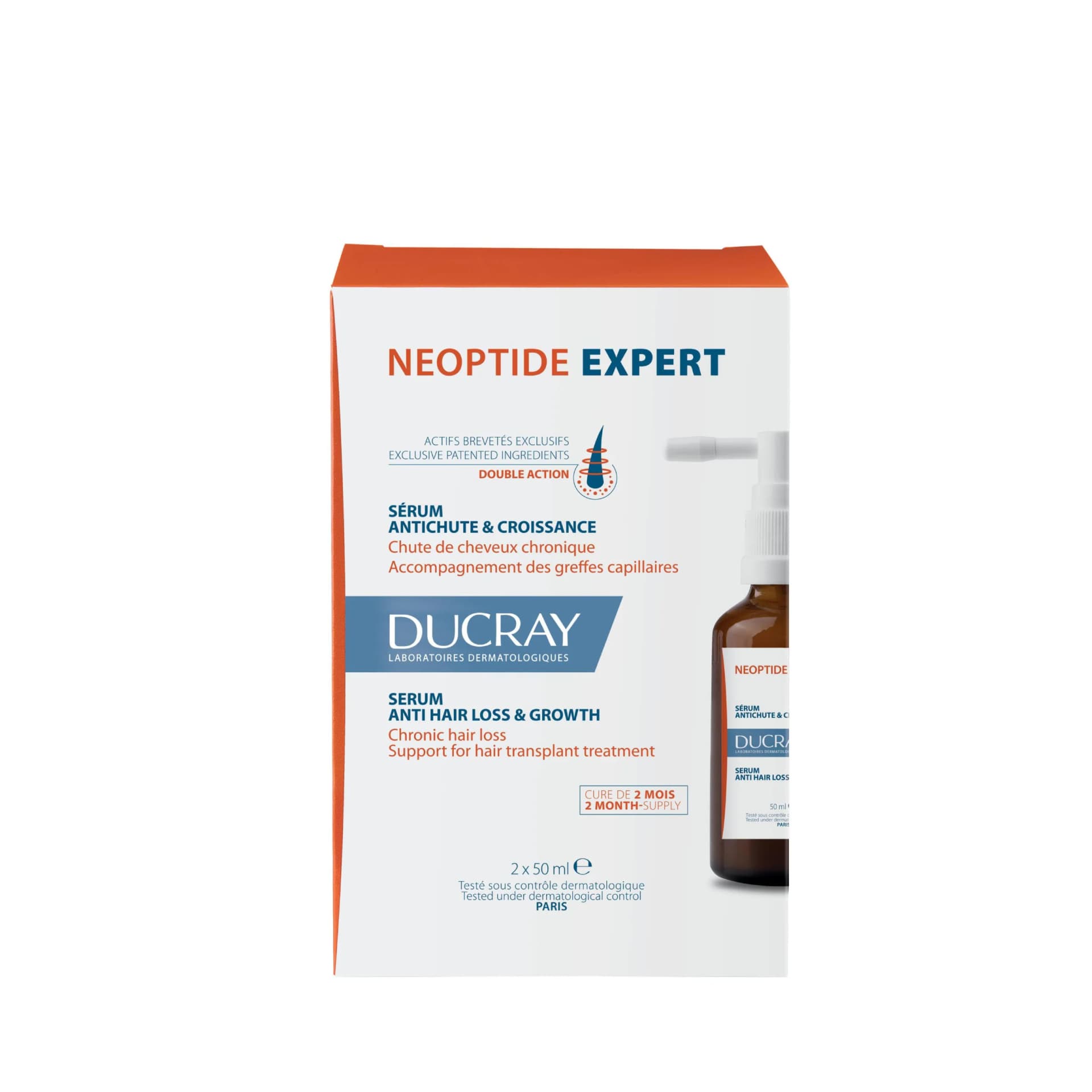 Ducray Neoptide Expert سيروم مضاد لتساقط الشعر وتحفيز النمو 2x50ml