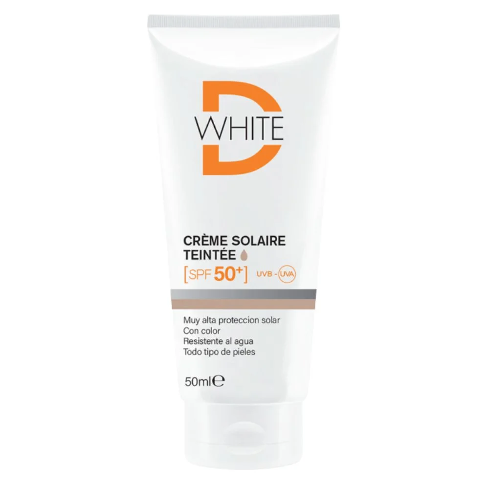 D-White Crème Solaire Teintée SPF 50+ واقي شمس ملون بعامل حماية +50 50ml
