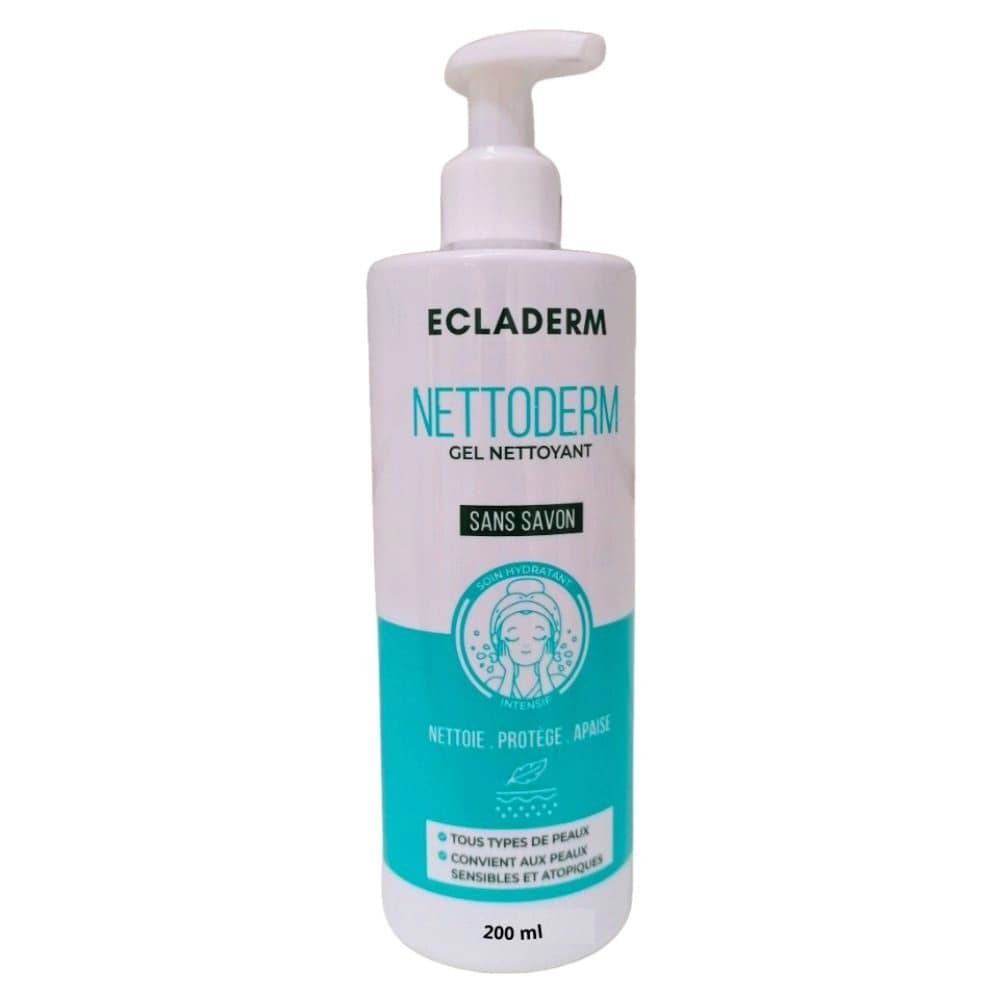 Ecladerm Nettoderm جل منظف للوجه بدون صابون 200ml