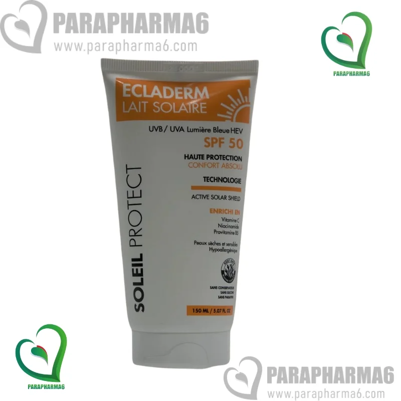Ecladerm Soleil Protect Lait Solaire SPF50+ حليب واقي من الشمس ومضاد للبقع 150ml