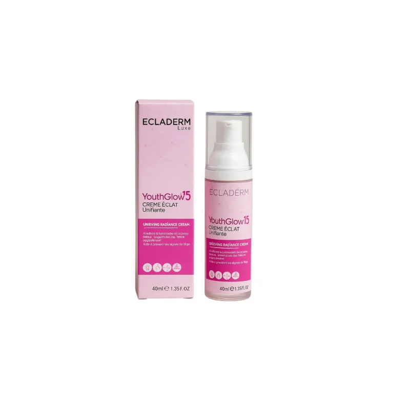 Ecladerm YouthGlow 15 كريم يومي لتفتيح البشرة وتوحيد لونها 40ml