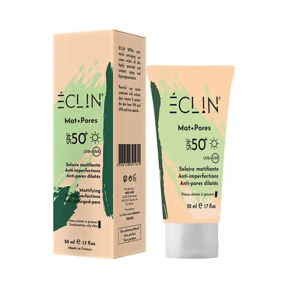 ECLIN MAT + PORES CREME SOLAIRE ANTI-IMPERFECTIONS SPF50+ 50ML