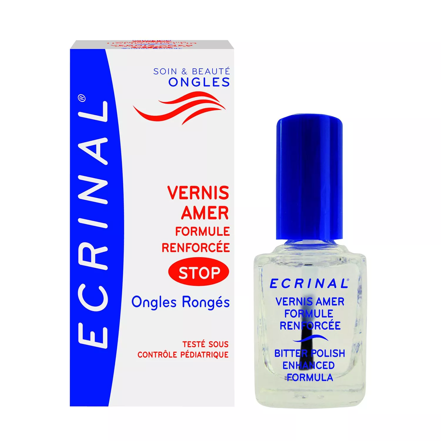 ECRINAL VERNIS A ONGLES AMER STOP AUX ONGLES RONGES 10ML