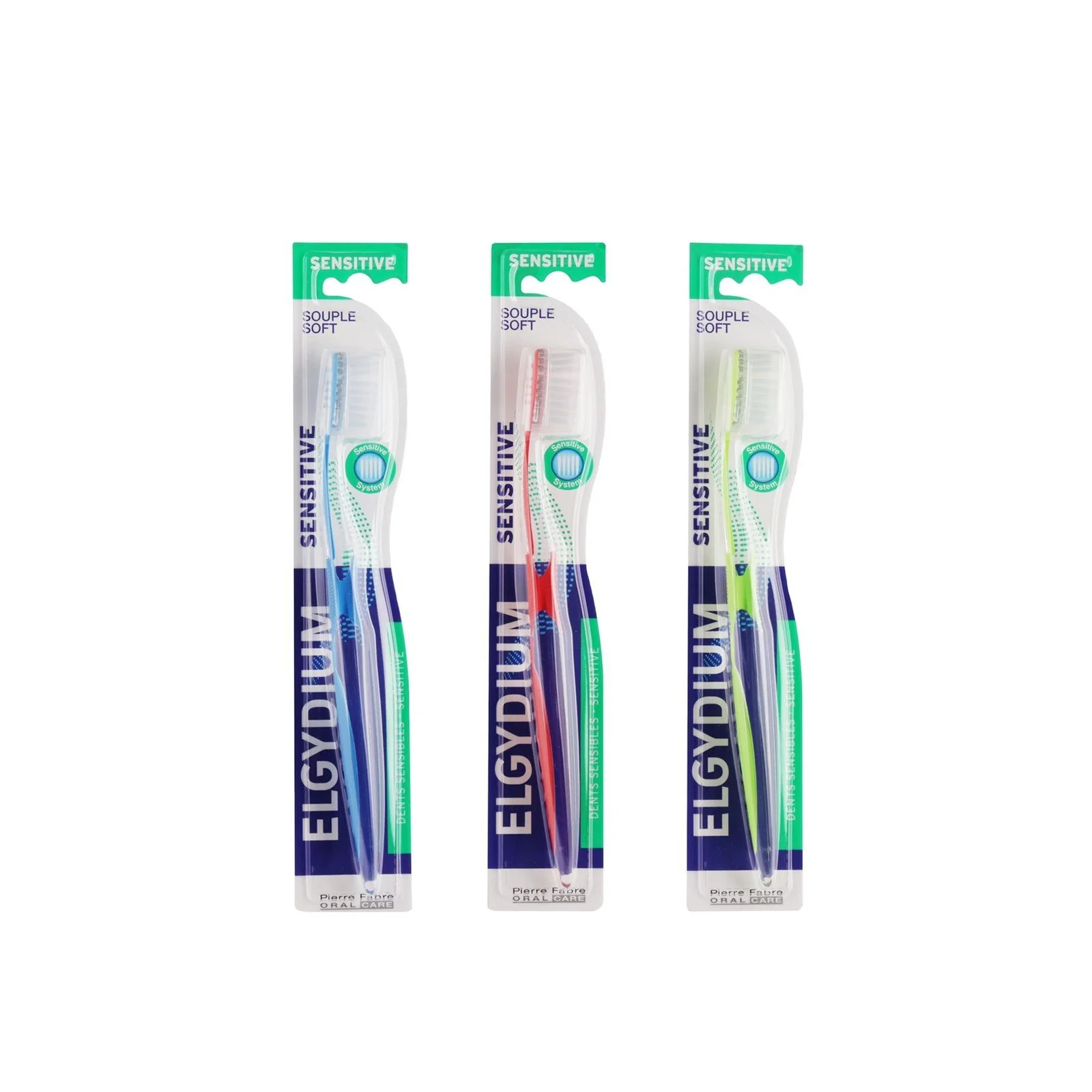 ELGYDIUM Sensitive فرشاة أسنان ناعمة للأسنان الحساسة
