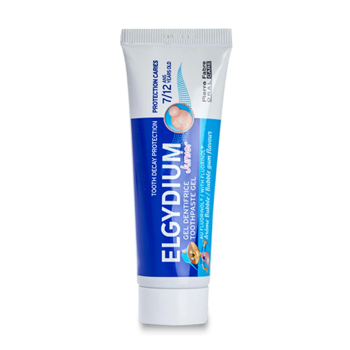 Elgydium Junior Gel Dentifrice Bubble جل معجون أسنان للأطفال من 7 إلى 12 سنة بنكهة العلكة 50ml