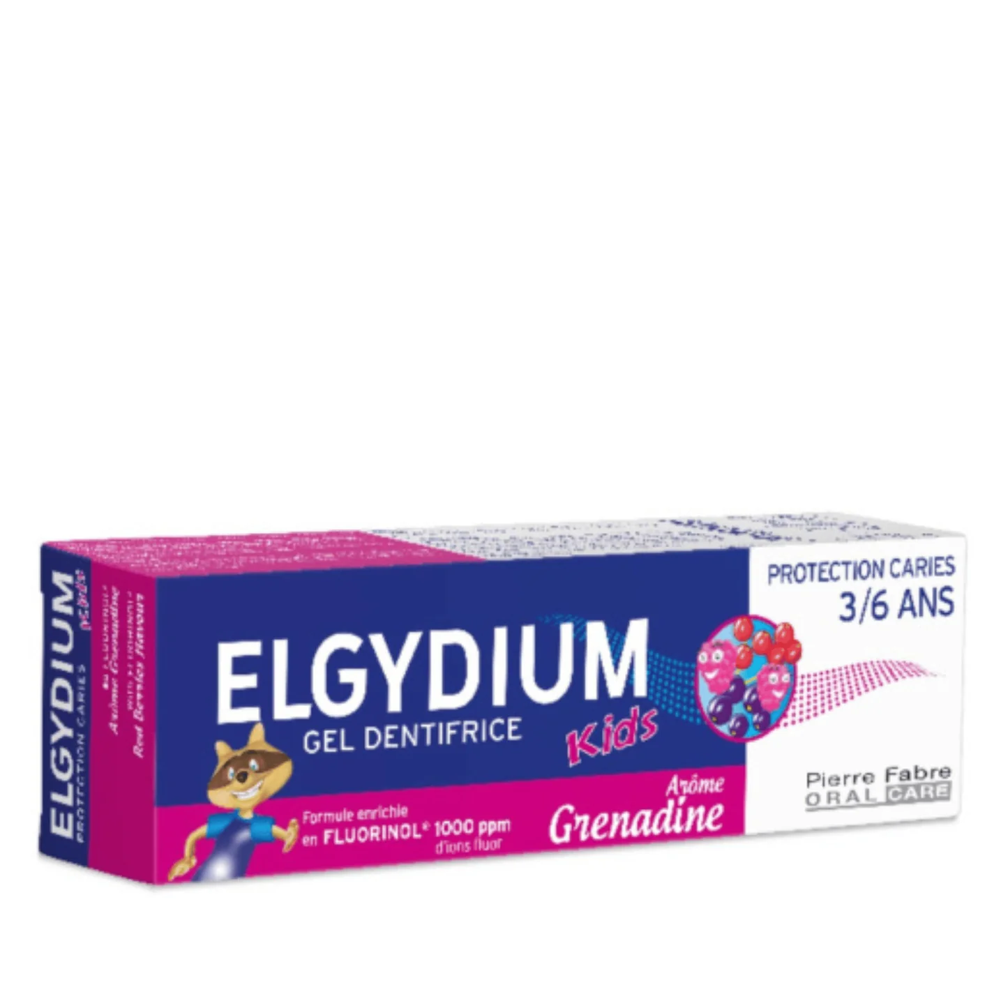 Elgydium Kids Gel Dentifrice جل معجون أسنان للأطفال بنكهة الفواكه الحمراء 50ml