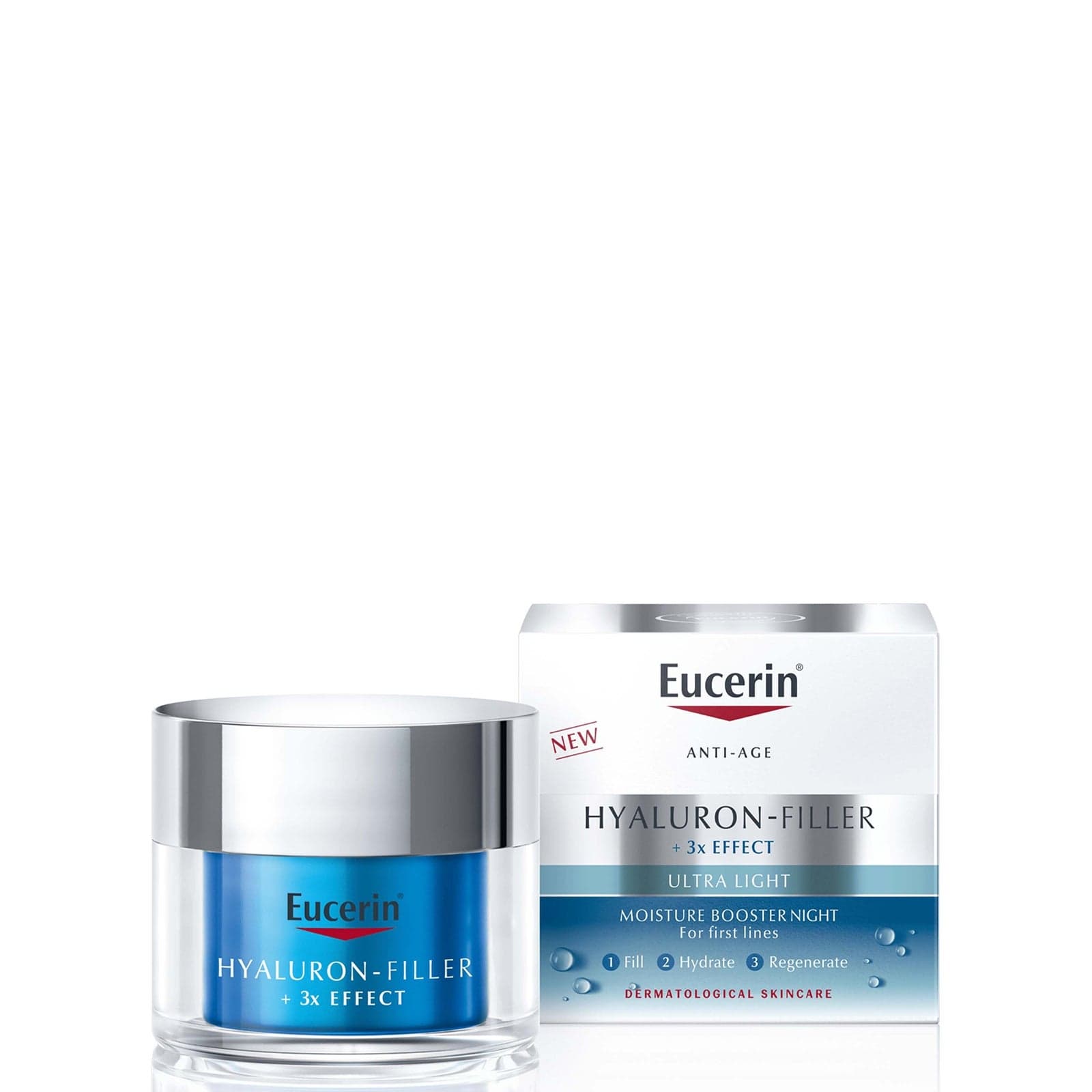 Eucerin Hyaluron-Filler Moisture Booster Night جل كريم ليلي معزز للترطيب ومقاوم للتجاعيد 50ml