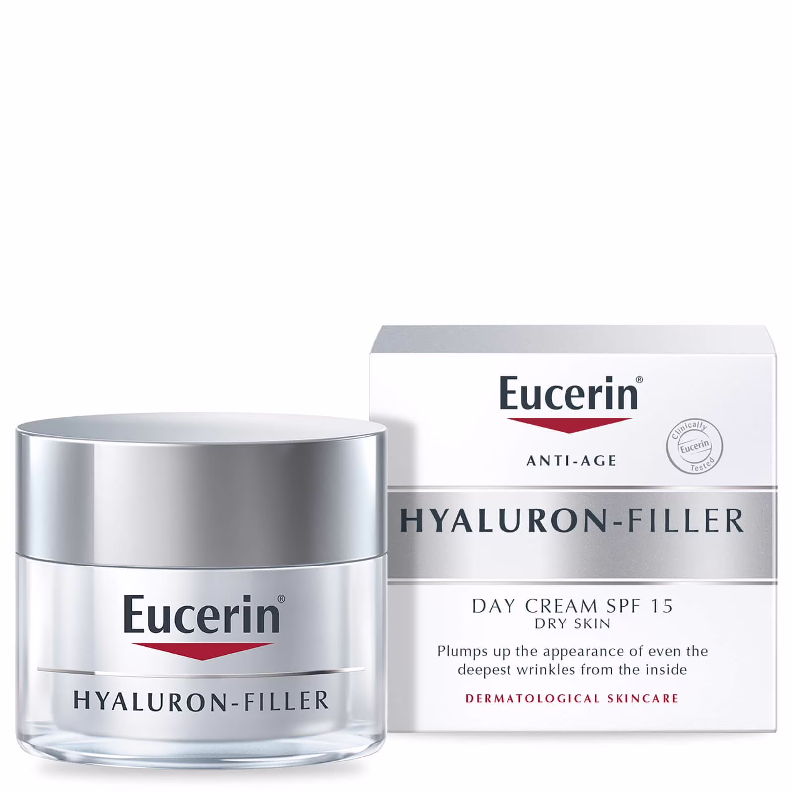 Eucerin Hyaluron-Filler + 3x Effect Soin de Jour SPF 15 كريم نهاري مضاد للتجاعيد للبشرة الجافة 50ml