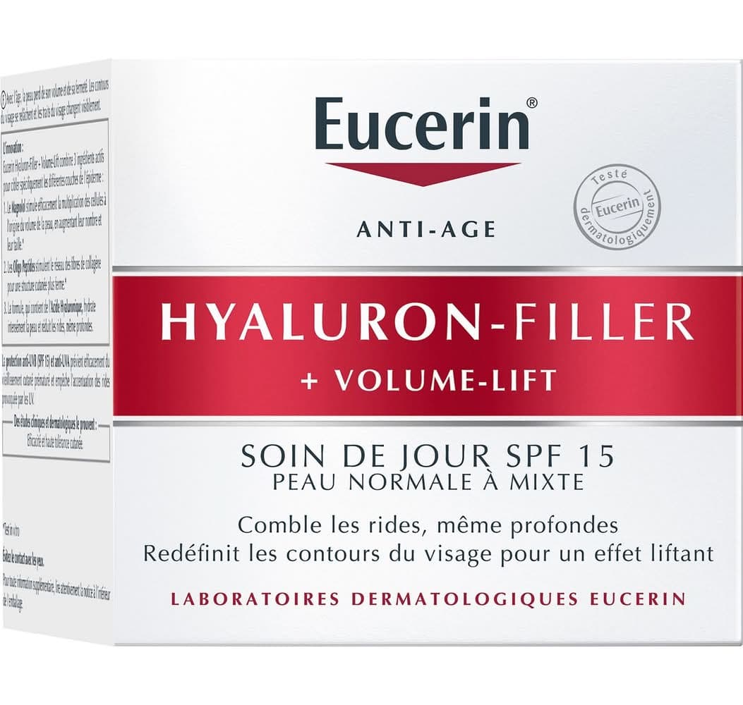 Eucerin Hyaluron-Filler + Volume-Lift كريم نهاري لشد البشرة وملء التجاعيد للبشرة المختلطة SPF15 50ml