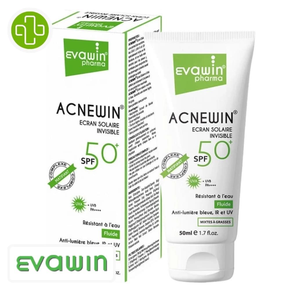 EVAWIN ACNEWIN واقي شمس غير مرئي مضاد للمعان SPF50+ 50ml